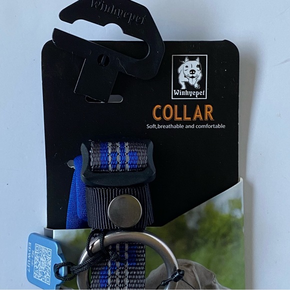 Dog Collar Small New Royal Blue Winhyepet Soft breathable comfortable Reflective - Picture 3 of 12